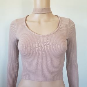 Topshop Ribbed Bodycon Crop Top Size 4